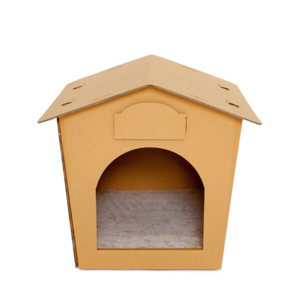 Eco Pet House with Beige Bed Pad