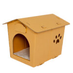 Eco Pet House with Beige Bed Pad