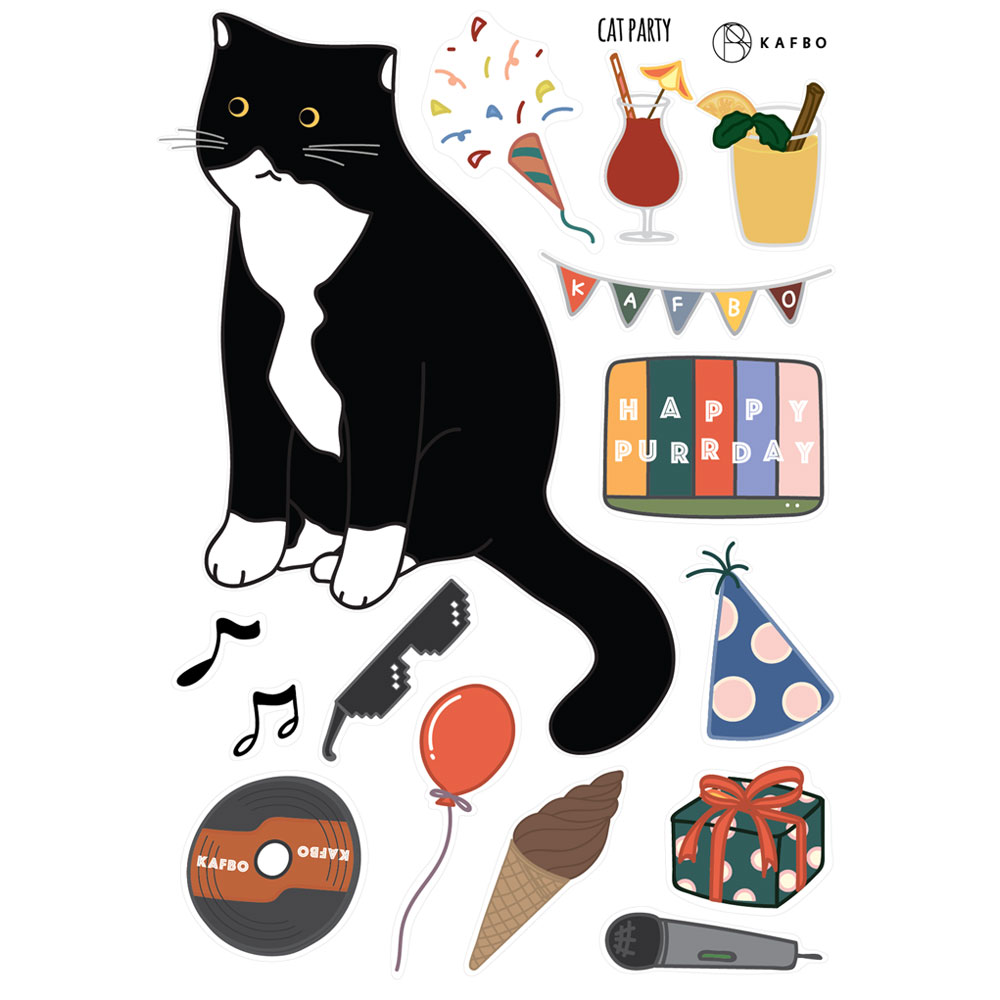 CUBE CAT PARTY Sticker