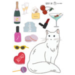 CUBE CLASSY CAT Sticker