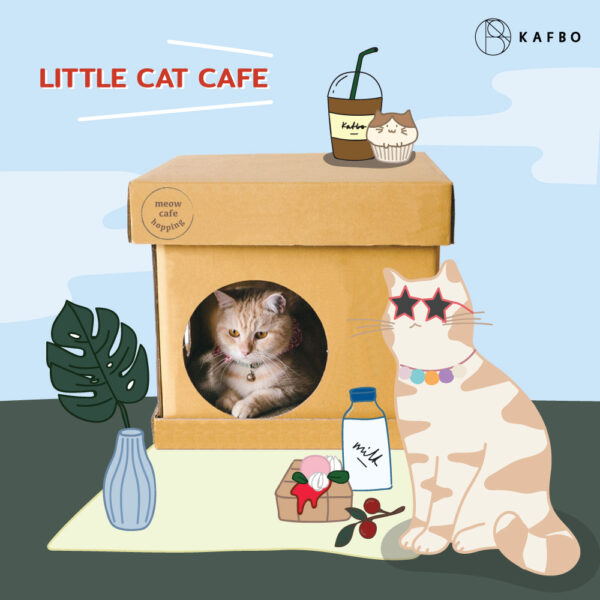 CUBE LITTLE CAT CAFE Sticker