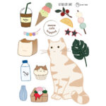 CUBE LITTLE CAT CAFE Sticker