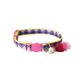 SAFETY COLLAR POM BOHEMIAN PUR-PINK