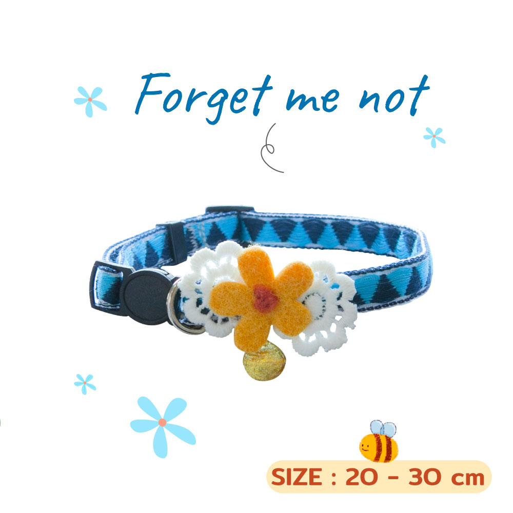 SAFETY COLLAR FLOWER FORGET ME NOT