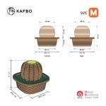 KAFBO Zahara ที่ลับเล็บกระบองเพชร ที่ข่วนเล็บแมว ของเล่นแมว ที่นอนแมว - Image 8